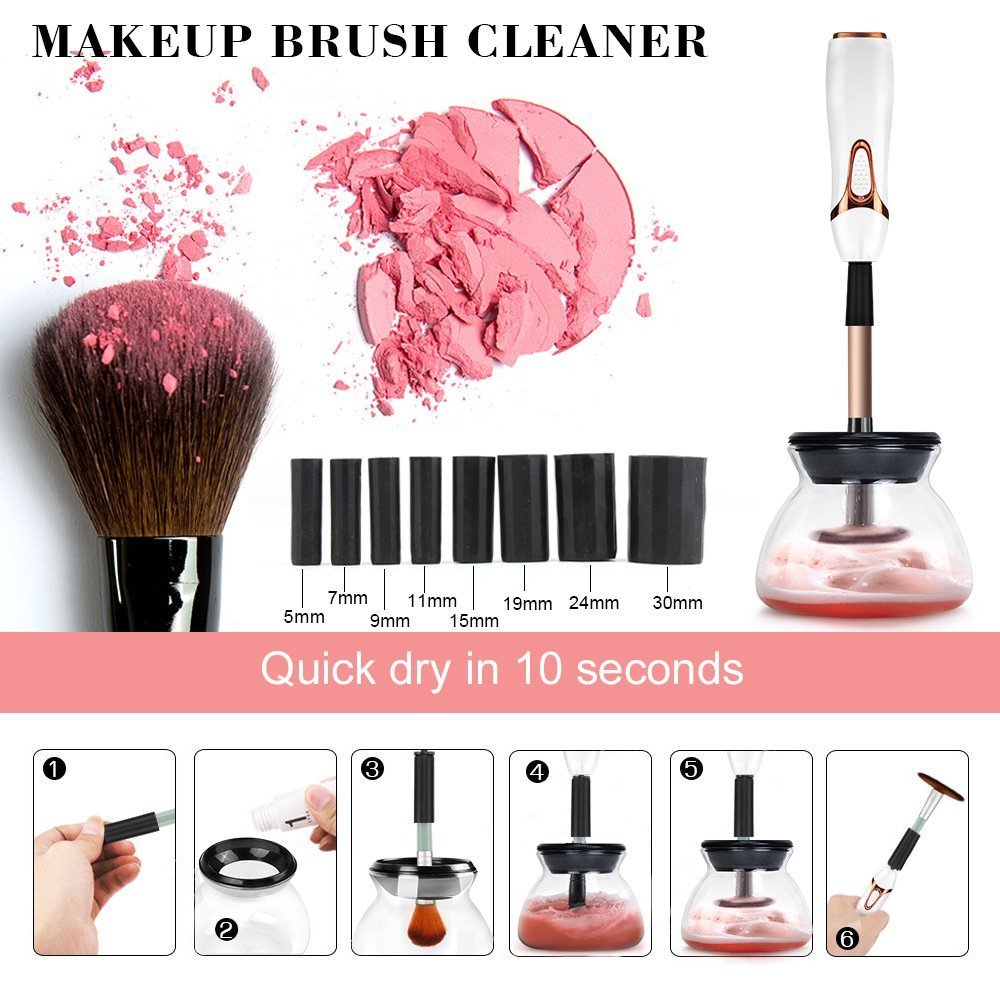 Makeup Brush Cleaner White Color With Drying Function