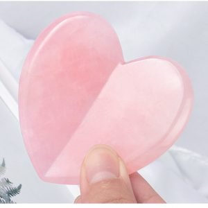 Rose Quartz Heart Shape Gua Sha Massage Tool Wholesale